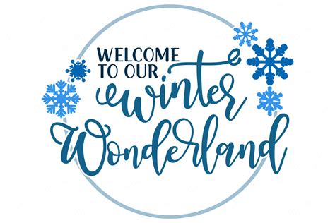 Welcome To Our Winter Wonderland Christmas Cutting File Etsy