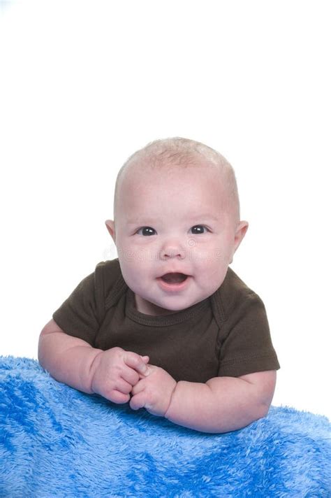 Baby Boy Stock Photo Image Of Blanket Brown Handsome 15227874