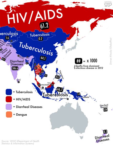 It is a disease that causes scarring (fibrosis) of the lungs. This map shows which is the deadliest infectious disease ...