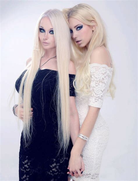 Human Barbie Puckers Up For Sexy Shoot With Blonde Model Uk