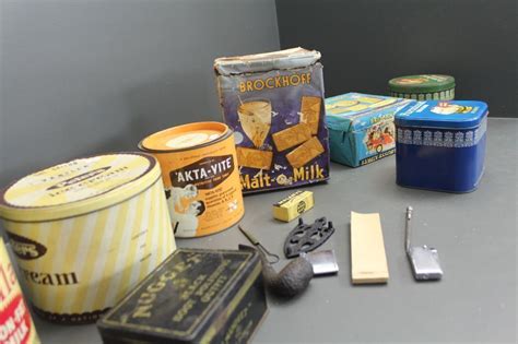Asstd Lot Of Large Tins For Ice Cream Milk Drinks And Biscuits