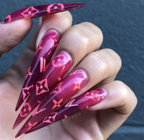 View current lee nails prices for manicures, pedicures, gel nails, acrylic nails, waxing, and more. Louis Vuitton jelly stiletto nails | Long acrylic nails, Pretty acrylic nails, Jelly nails