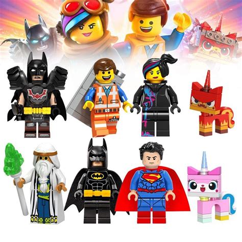 8pcslot Movie 2 Series Building Blocks Emmet Lucy Batman Superman Unikitty Compatible Legoe