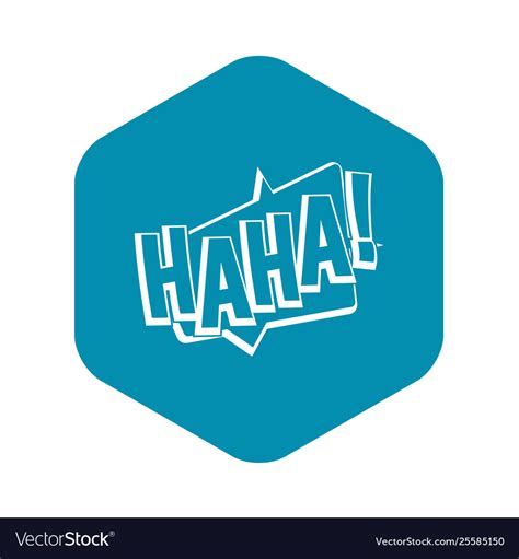 Haha Comic Text Sound Effect Icon Simple Style Vector Image