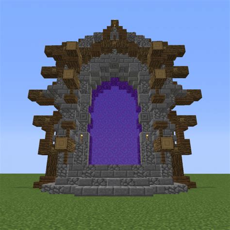 Large Nether Portal Design Blueprints For Minecraft