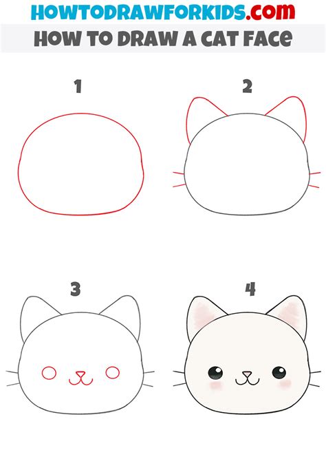 How To Draw A Cat Face Easy Drawing Tutorial For Kids