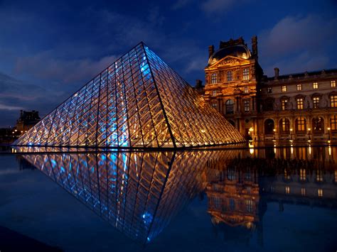 Parisian Twilight Early Evening Light At The Louvre With R