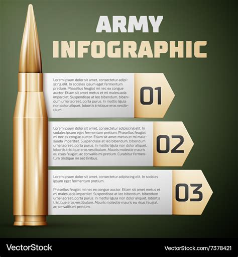 Army Infographic Graphic Template Royalty Free Vector Image