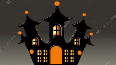 Castle Explosion At Halloween Stock Animation 10873197