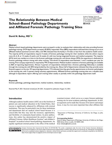 pdf the relationship between medical school based pathology departments and affiliated