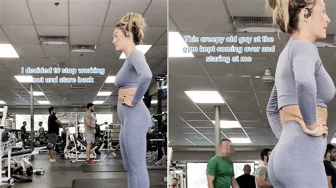 viral tiktok video shows woman confronting a creepy man allegedly staring at her in the gym