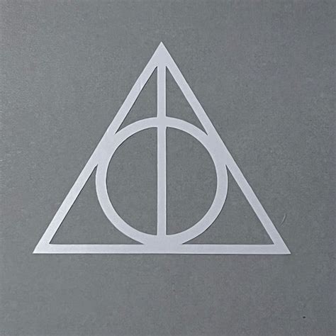 Harry Potter Deathly Hallows Symbol Vinyl Decal Etsy