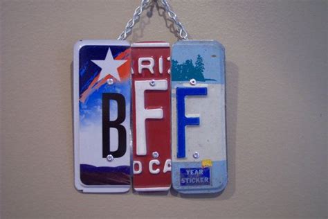 Bff Sign Recycled Repurposed Upcycled Bff Best Friends Forever