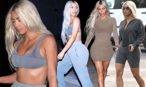 kim kardashian flaunts her figure in six yeezy outfits kim kardashian hot yeezy outfit sports