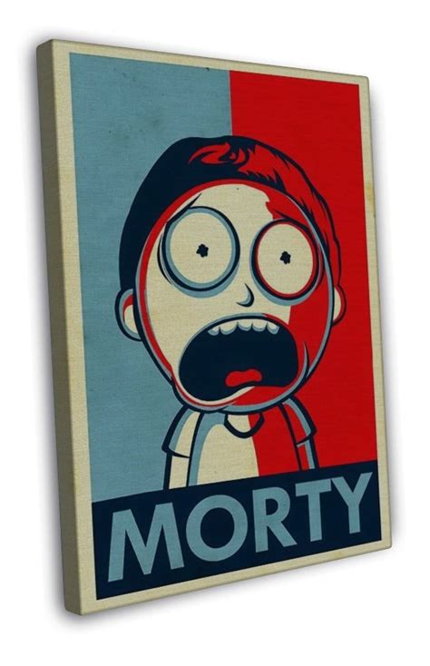 Rick And Morty Cartoon Anime Vintage Style 16x12 Framed Canvas Print