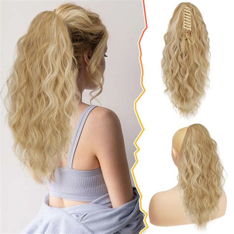 Claw Clip Ponytail Extension Barsdar 18 In Long Curly