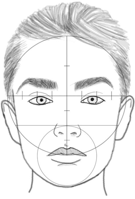 How To Draw A Face In Basic Proportions Drawing Beautiful Female Face