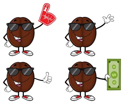 Cute Coffee Bean Cartoon Mascot Stock Vector Image By ©hittoon 141928666