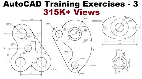 Autocad Training Exercises For Beginners 3 Youtube