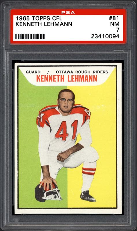 1965 Topps Cfl Kenneth Lehmann Psa Cardfacts®