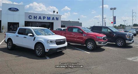 Compact 2022 Ford Maverick Pickup Shows Its Size Next To Ranger F 150