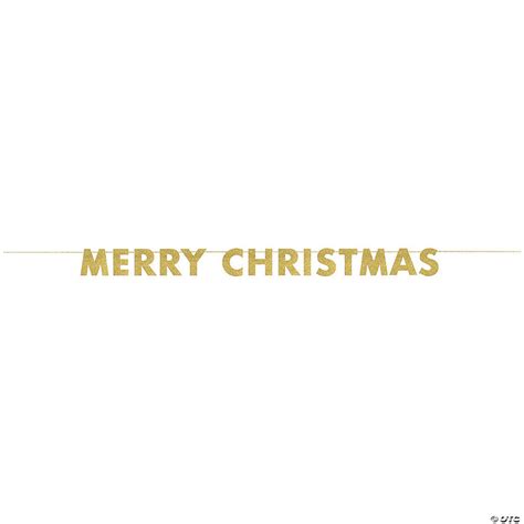 Gold Glitter Merry Christmas Garland Discontinued