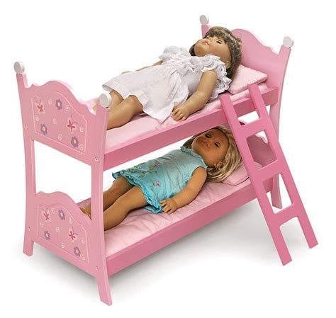 Badger Basket Blossoms And Butterflies Doll Bunk Beds With Ladder Fits