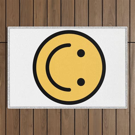 Smiley Face Cute Simple Smiling Happy Face Outdoor Rug By Dogboo Society6