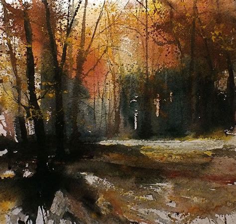 New Forest Artist Gallery Tree Watercolor Painting Landscape Art