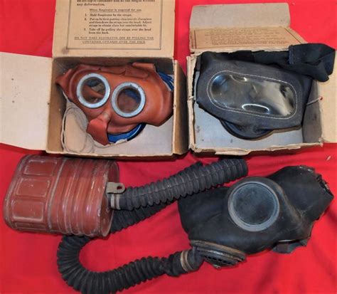 Sold Price Ww2 Baby Child And Adult Gas Masks Invalid Date Awst