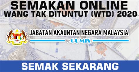 Semakan wang tidak dituntut (wtd) di kaunter janm. Semakan ONLINE Wang Tak Dituntut & Proses Bayaran Balik ...