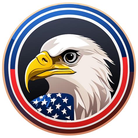 Premium Vector Bald Eagle In Usa Flag Palette