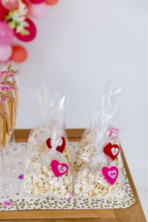 Valentines Popcorn Party Favors Concept Via