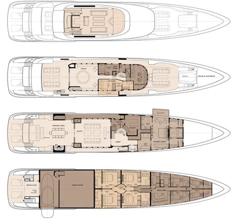50m Acico Luxury Yacht Concept Floor Plan — Yacht Charter