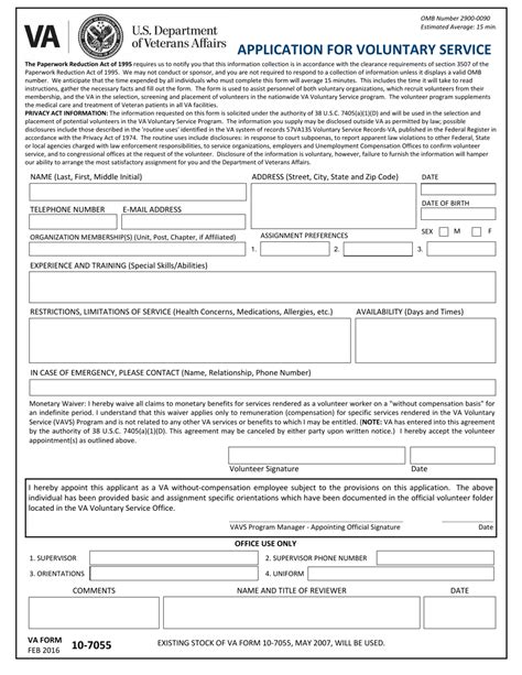 Va Form 10 7055 Fill Out Sign Online And Download Fillable Pdf