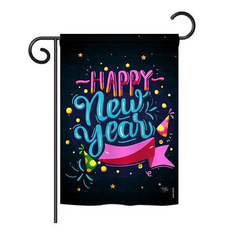 Gold Happy New Year Garden Flag And More Garden Flags At