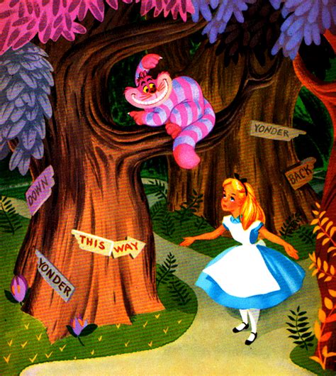 Cat Illustration Tree Disney Book Alice In Wonderland 3d