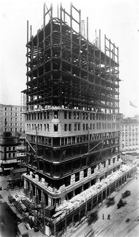 Old Photos Of The Flatiron Building Under Construction New York City