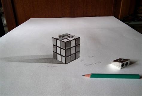 Numérotées qui indiquent les différentes façons de voir ce cube percé. Dessin Rubik's cube - Blog de Les-dessins-de-Jeremie