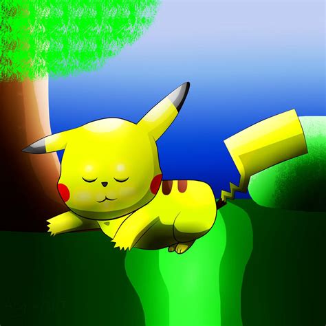 Sleeping Pikachu By Animatorcat Gaming On Deviantart
