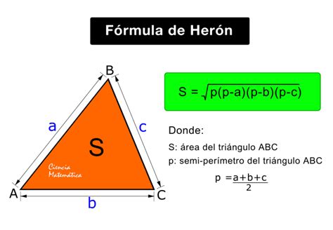 Formula De Heron Para Calcular El Area De Un Triangulo Ejemplos