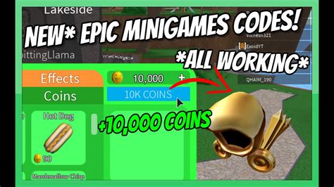 New Epic Minigames Codes All Working 2019 Roblox Roblox