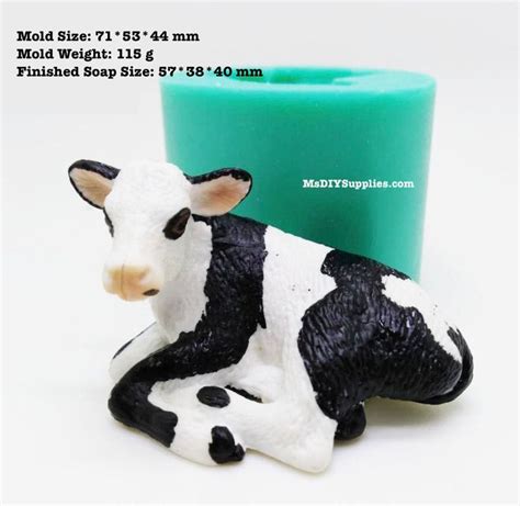 3d Cow Calf Silicone Mold Cake Decoration Fondant Candle Etsy Cake