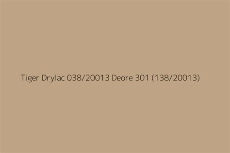Tiger Drylac 038 20013 Deore 301 138 20013 Color HEX Code