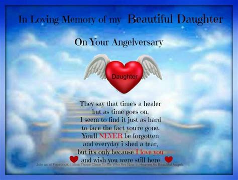 Daughter Angelversary Angelversary Quotes Angelversary I Miss My Mom