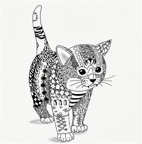 17 Best images about Cat Templates to Zentangle on Pinterest | Cats