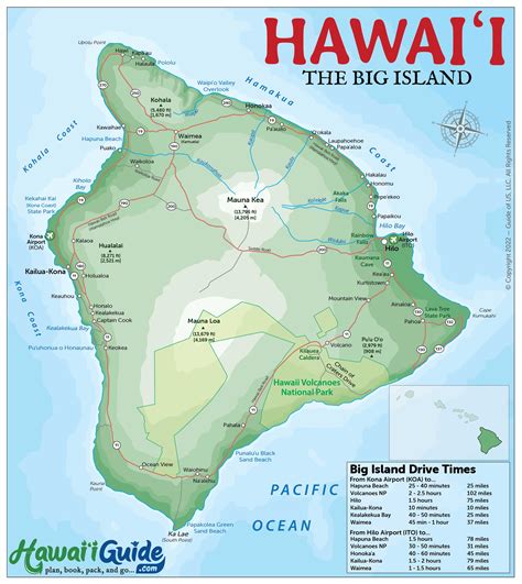 Printable Map Of The Big Island Hawaii