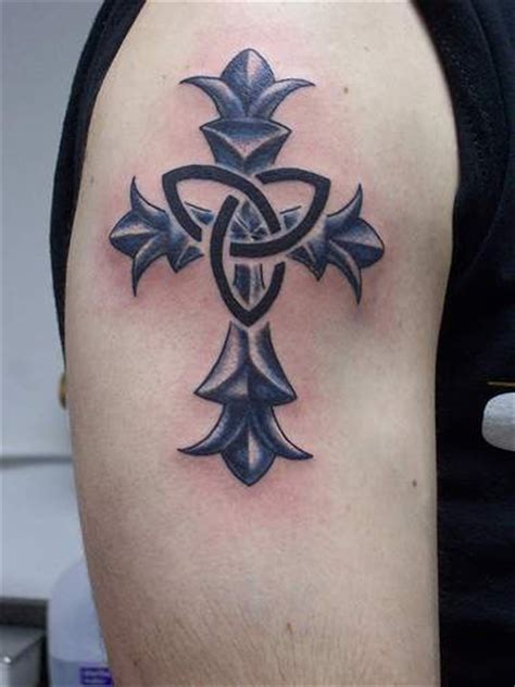 Celtic Trinity Symbol And Cross Tattoo Tattooimagesbiz