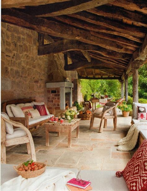 Maybe you would like to learn more about one of these? Totally rustic, stone & beams. Country house. | Outdoor ...