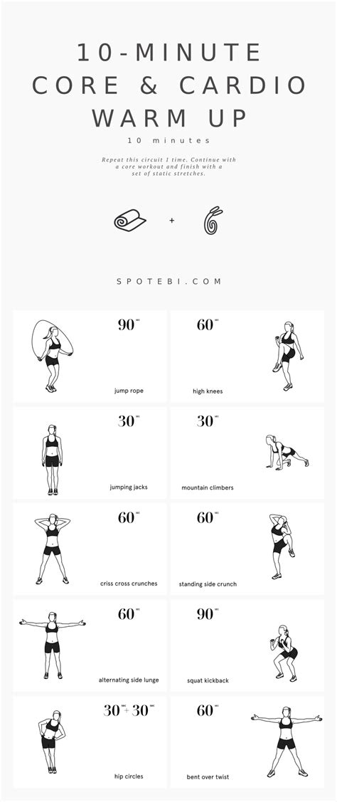 10 Minute Core And Cardio Warm Up